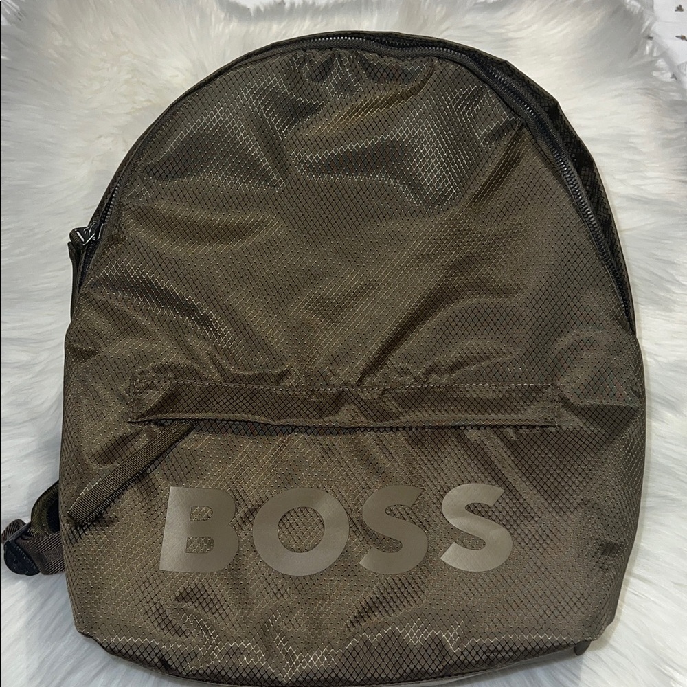 Boss Olive Green Backpack for Men